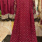 Deep Maroon Embroidered Suit
