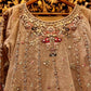 Champagne Gold Heavily Embroidered Anarkali