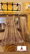 Champagne Gold Heavily Embroidered Anarkali