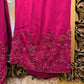 Magenta Embroidered Three-Piece Suit with Handwork Detailing