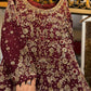 Bridal lehnga with gold antique embroidery