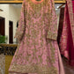Blush Pink Embroidered Dress with ghrara & dark pink Dupatta