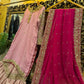 Blush Pink Embroidered Dress with ghrara & dark pink Dupatta