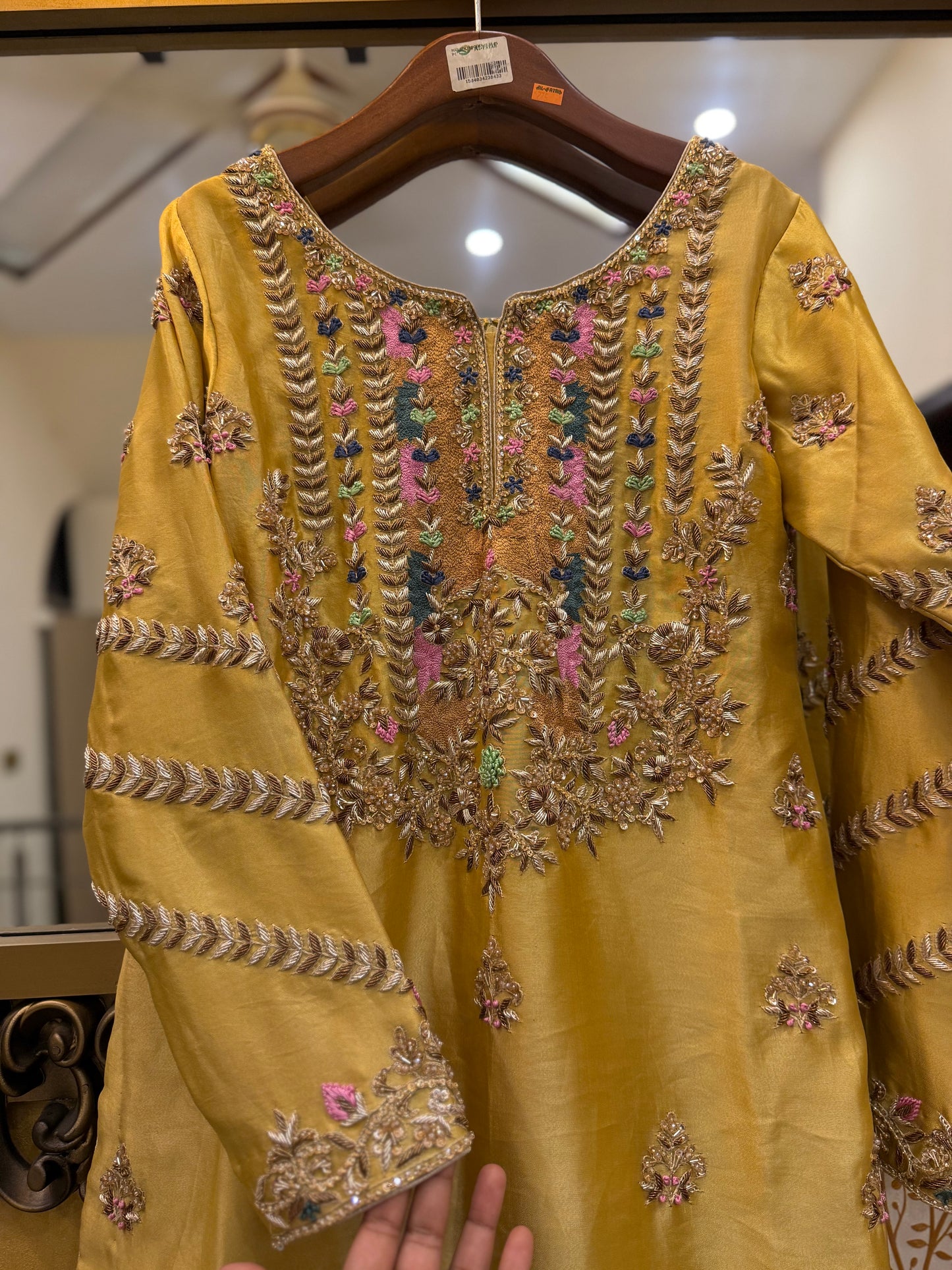 Mustard Yellow Embroidered 3-Piece Suit