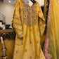 Mustard Yellow Embroidered 3-Piece Suit