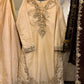 Ivory Embroidered Formal 3-Piece Suit with Brown Dupatta