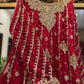 Red Bridal Dress with Embellished Dupatta