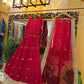 Red Bridal Dress with Embellished Dupatta