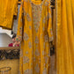 Mustard Yellow Hand-Embroidered