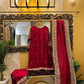 Luxury Red Embroidered Formal Dress with Dupatta