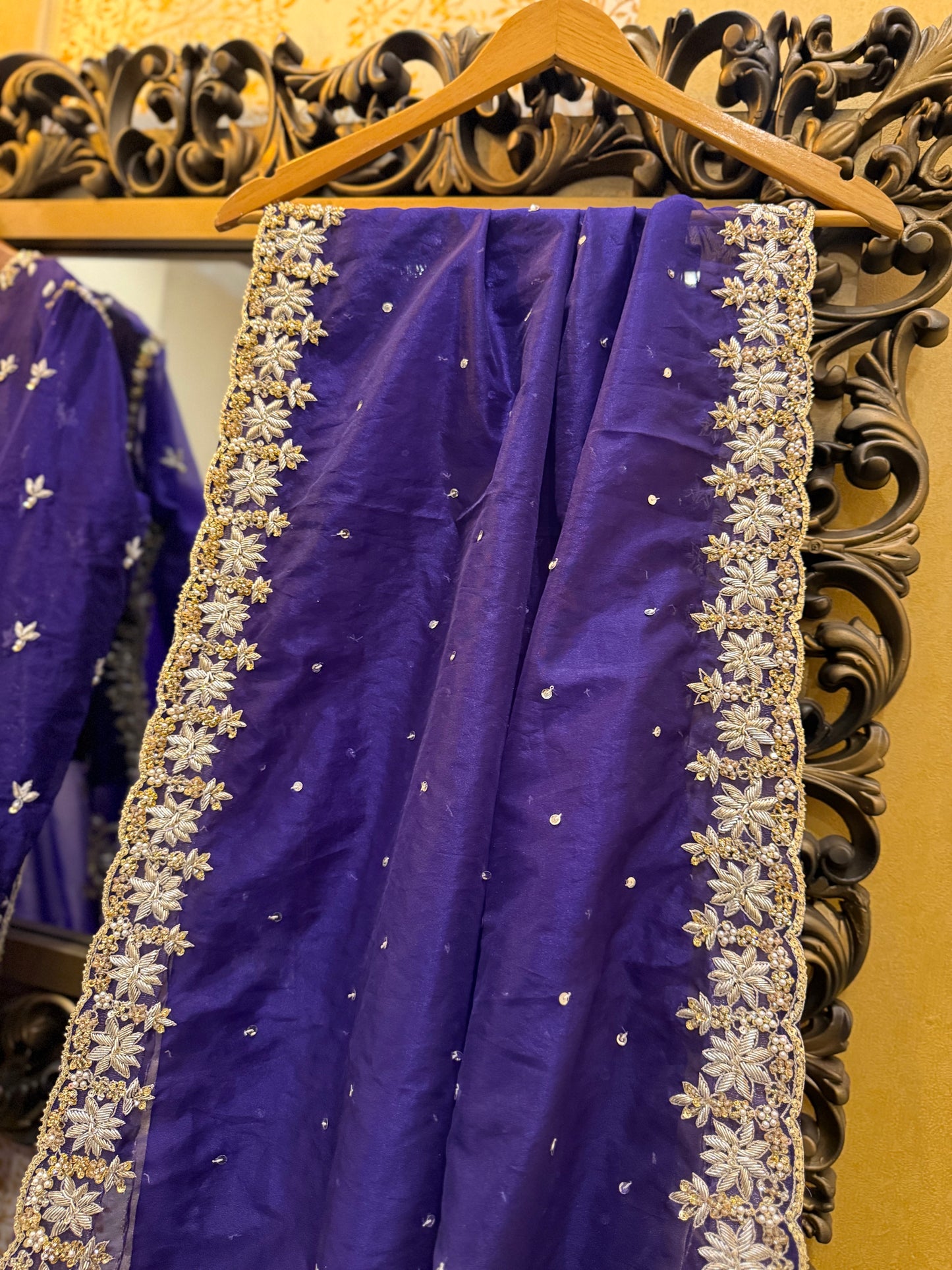Royal Purple Hand Embroidered Dress