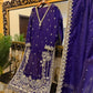 Royal Purple Hand Embroidered Dress