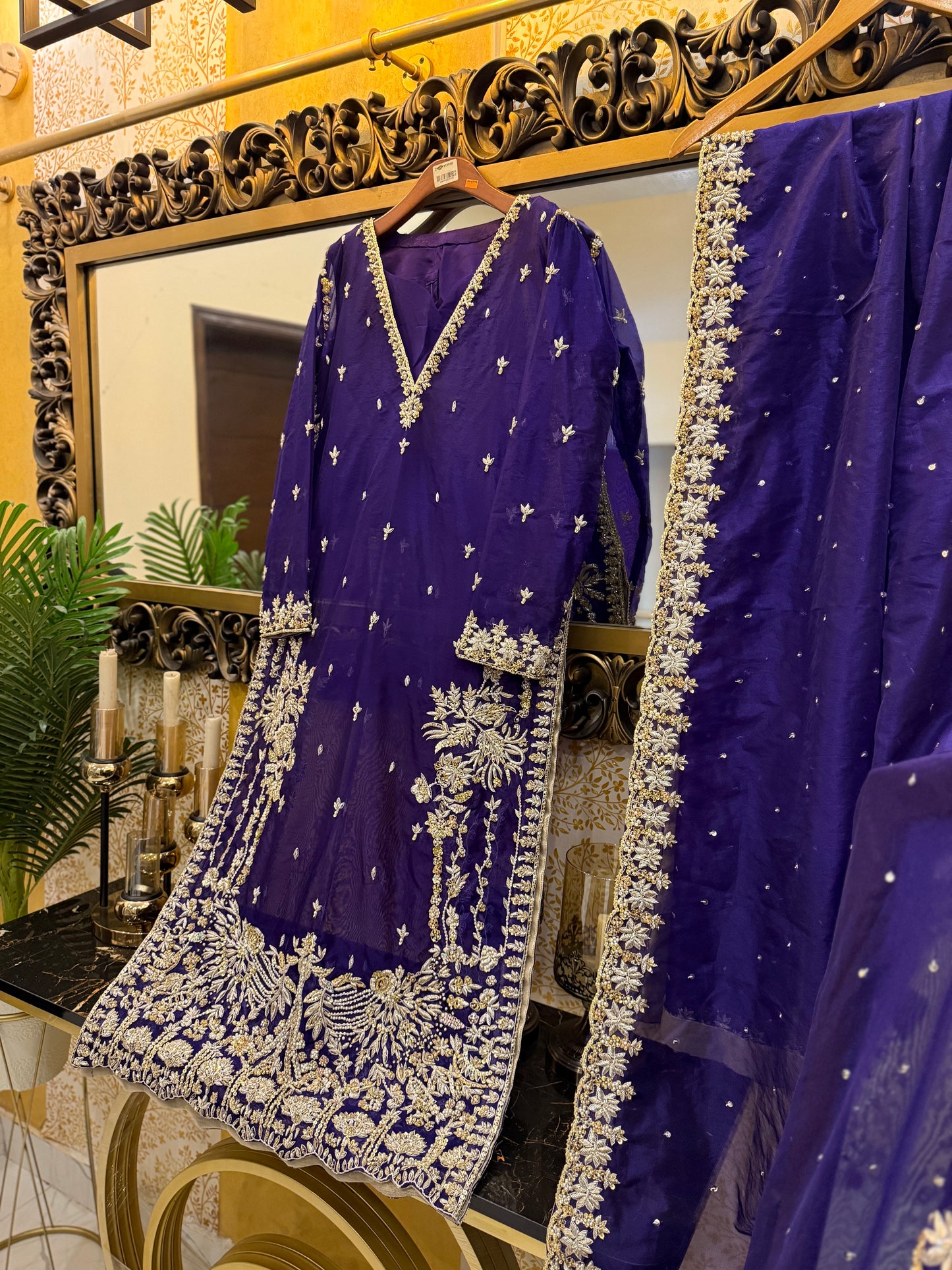 Royal Purple Hand Embroidered Dress