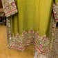 Olive Green Embroidered dress
