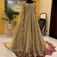 Luxury Golden Bridal Gown with Hand-Embellished Detailing