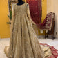 Luxury Golden Bridal Gown with Hand-Embellished Detailing