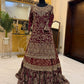 Regal Maroon Heavily Embellished Bridal Lehenga with Dupatta