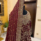 Regal Maroon Heavily Embellished Bridal Lehenga with Dupatta