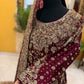 Regal Maroon Heavily Embellished Bridal Lehenga with Dupatta
