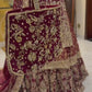 Regal Maroon Heavily Embellished Bridal Lehenga with Dupatta