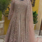 Blush Pink Heavily Embellished Bridal Gown with Veil