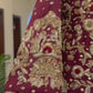Bridal lehnga with gold antique embroidery