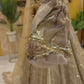 Luxury Golden Bridal Gown with Hand-Embellished Detailing